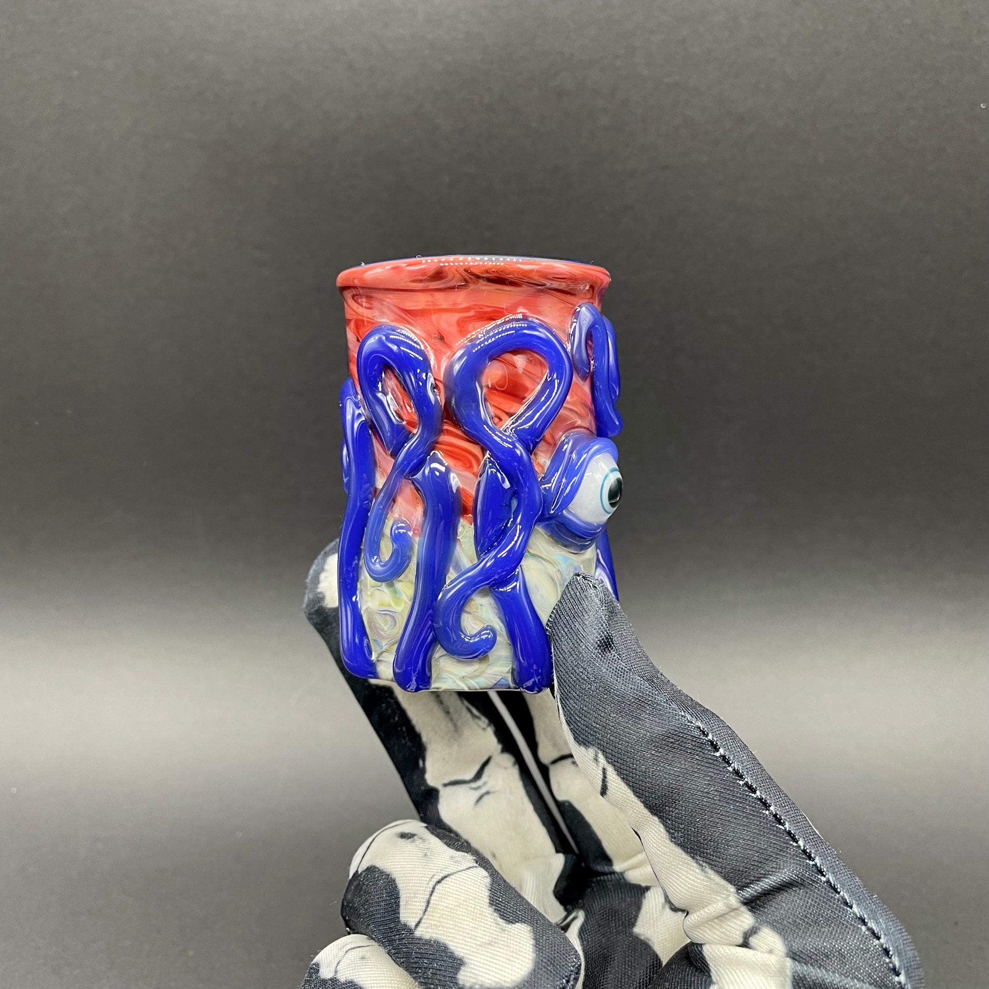 Hand-blown kraken glass cup - Leviathan Glass original