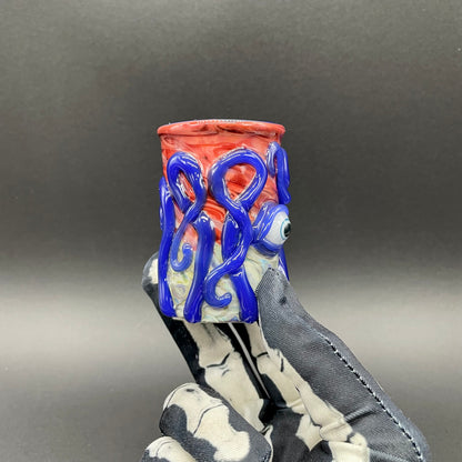 Hand-blown kraken glass cup - Leviathan Glass original