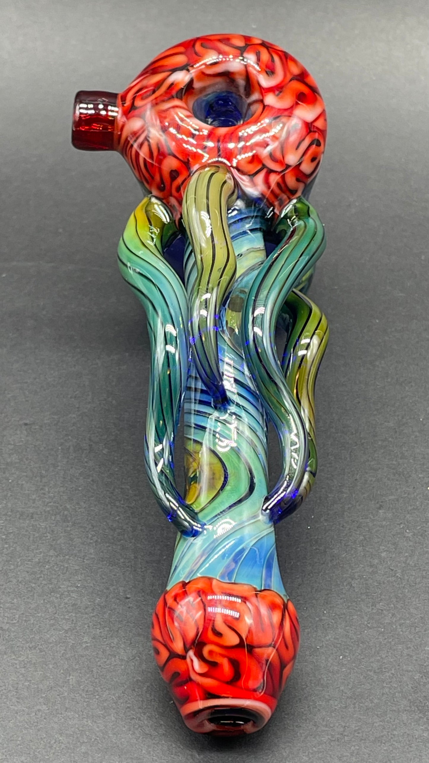 Hand-blown Brain Bubbler - Leviathan Glass original