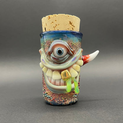 Smiley Face Cyclops Cork Jar