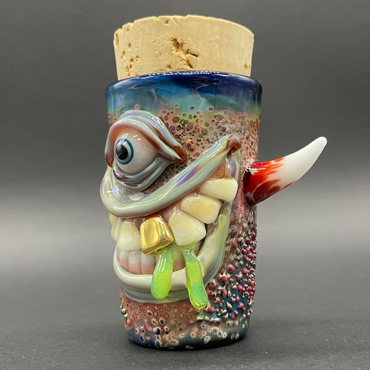 Smiley Face Cyclops Cork Jar