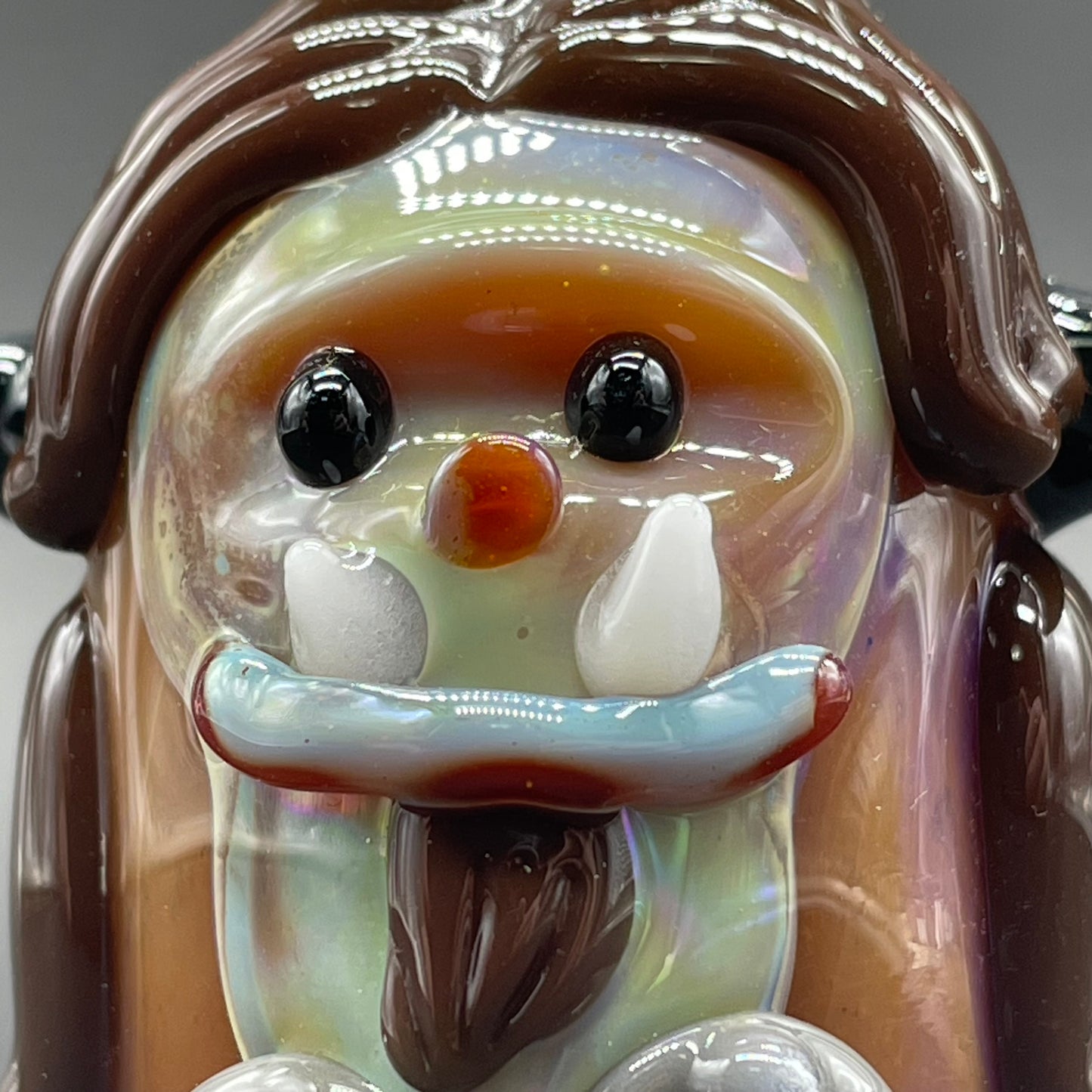 Glass Ludo Pendant detail view - premium glass art