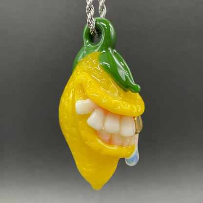 Grinning lemon pendant