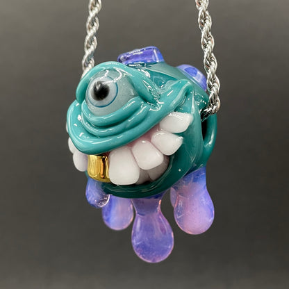Dripping with sarcasm glass pendant