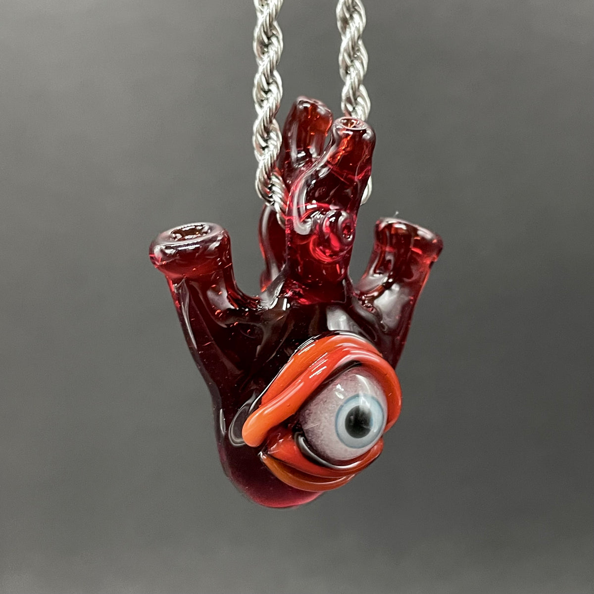 Anatomical cyclops heart pendant
