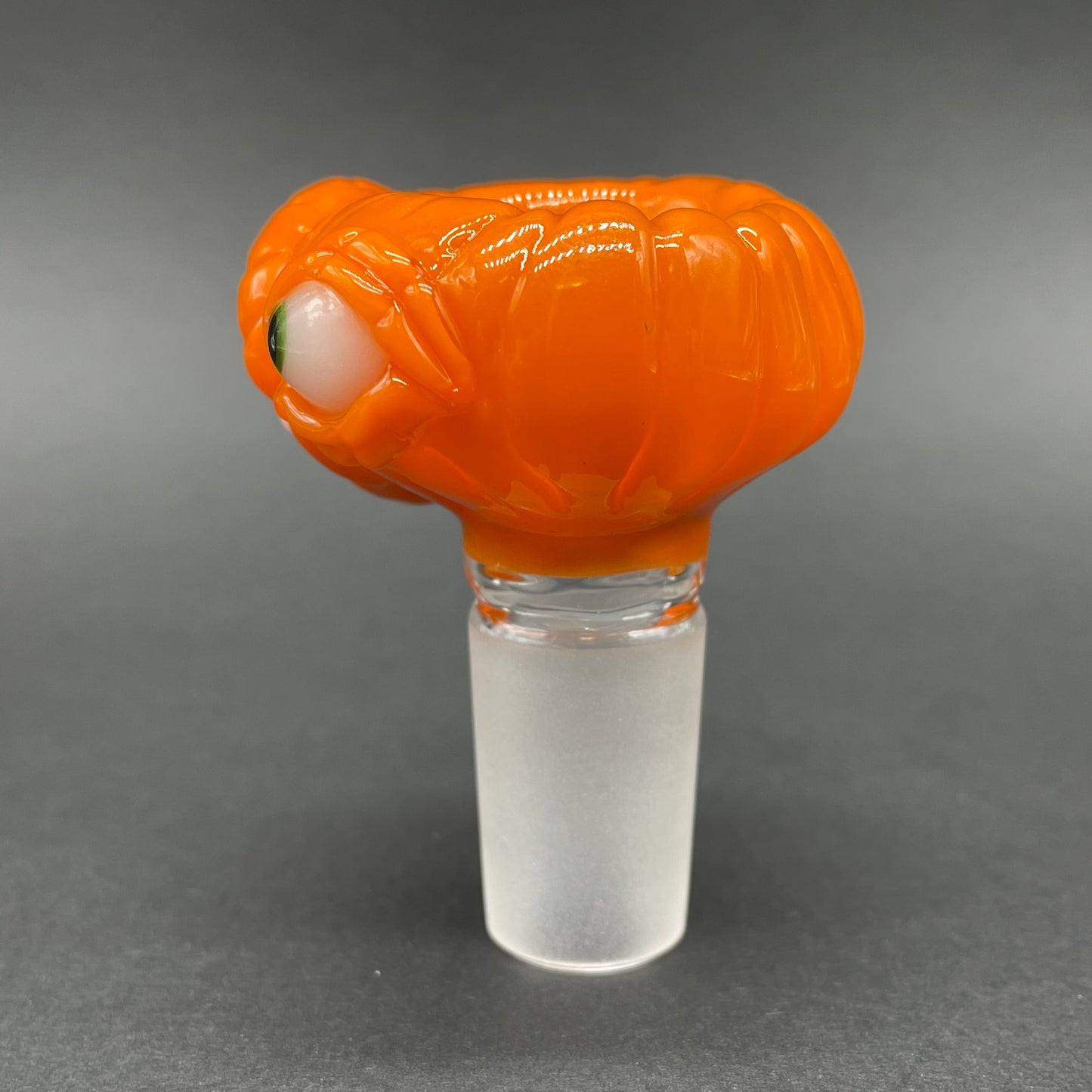 18mm Screaming pumpkin slide by Leviathan Glass - artisan detail