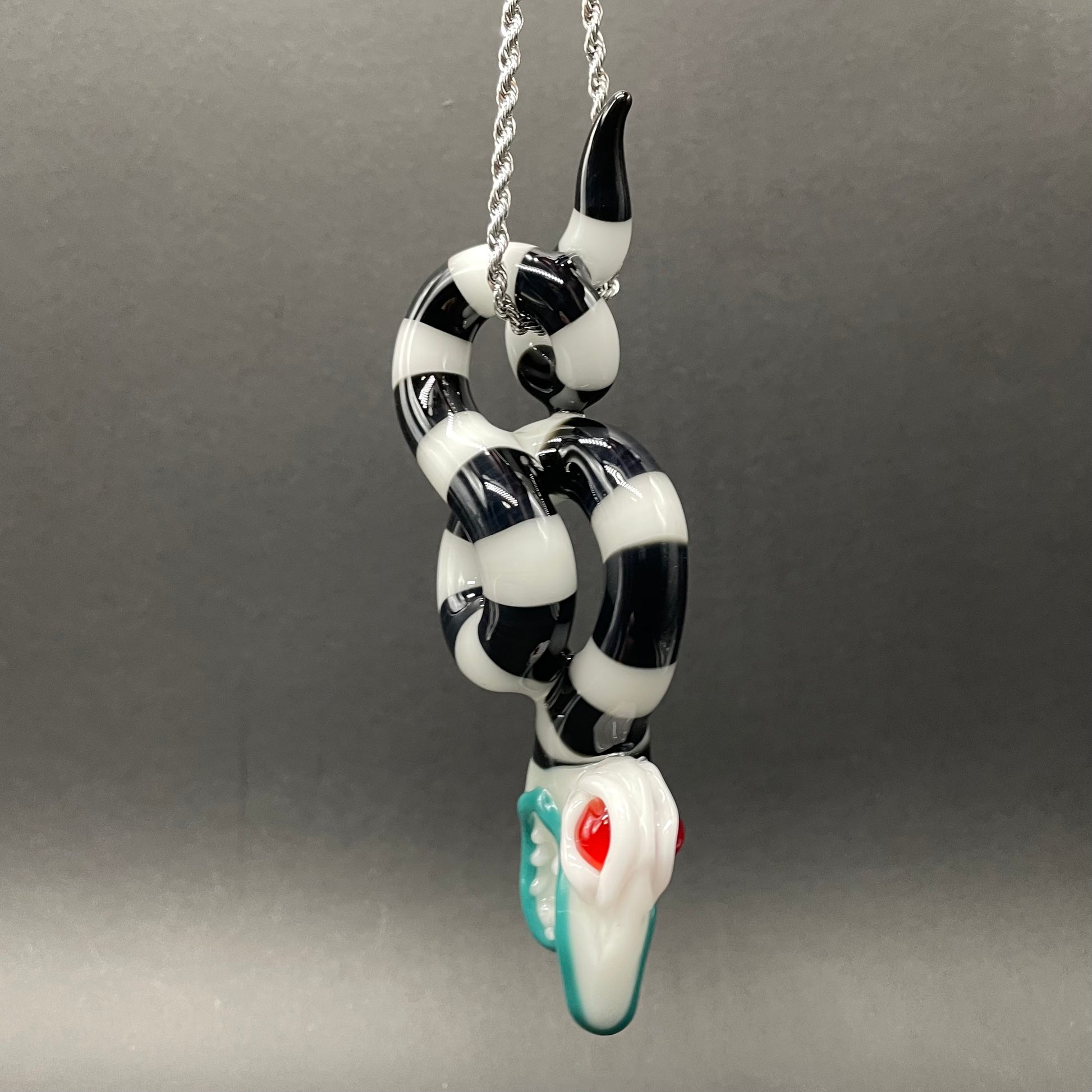 Beetlejuice Inspired solid glass Sandworm  Sculpture craftsmanship - artisan glass work