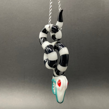Beetlejuice Inspired solid glass Sandworm  Sculpture craftsmanship - artisan glass work