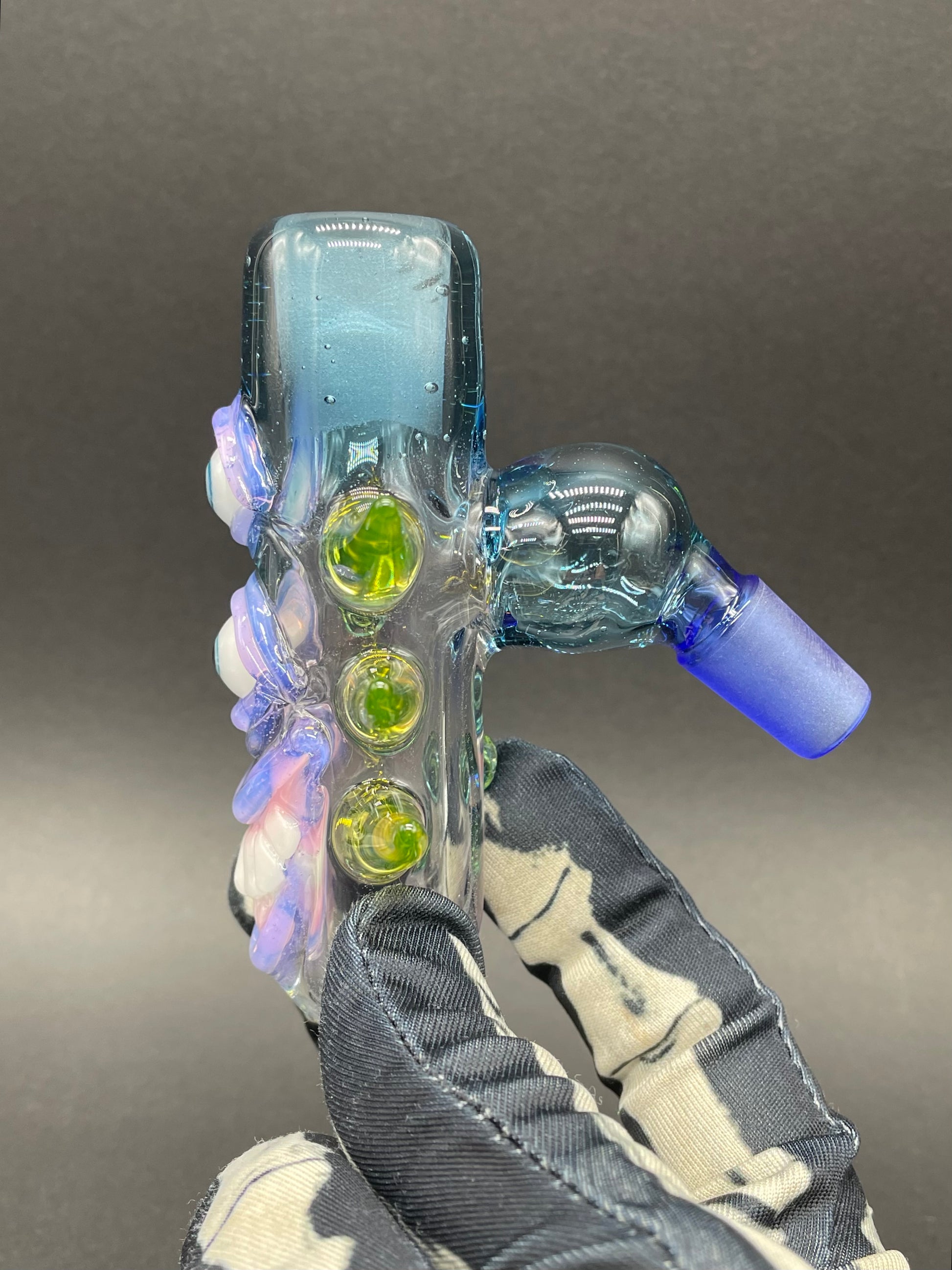 14mm ash catcher detail view - premium glass art
