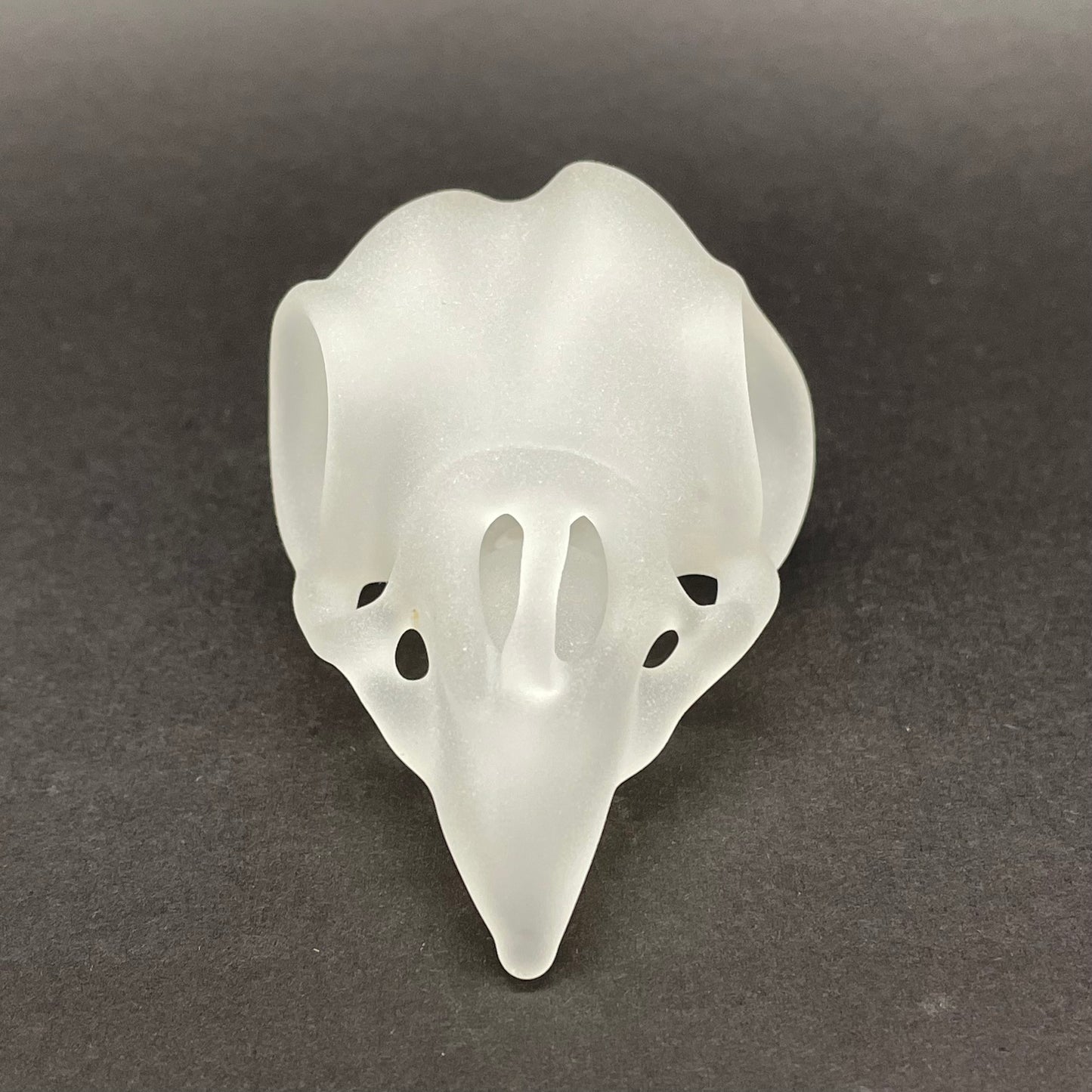 Premium Crow skull - collectible glass art