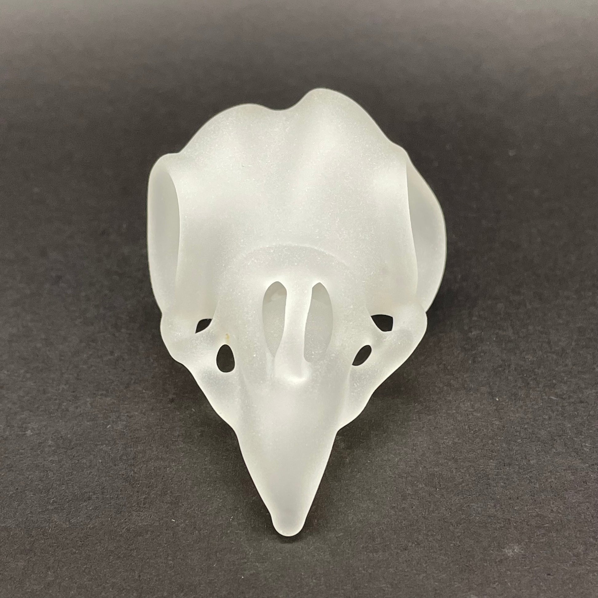 Premium Crow skull - collectible glass art