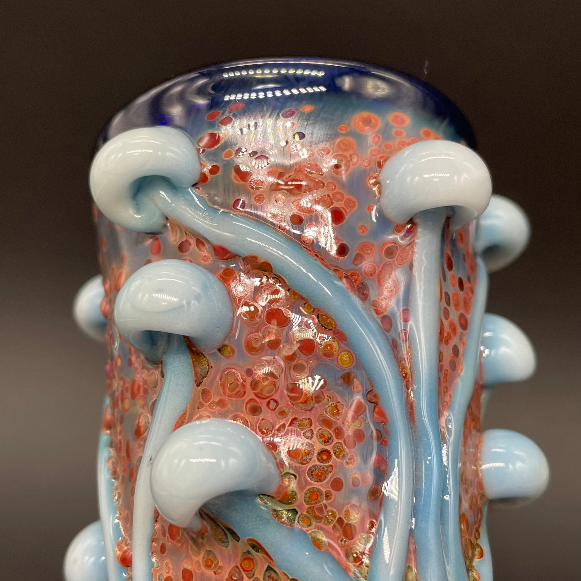 Premium Siberia mushroom shot glass. - collectible glass art