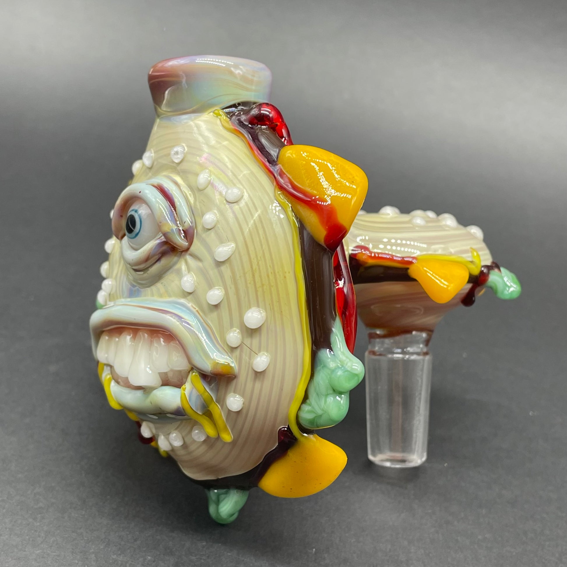 Cheeseburger in paradise ash catch glass art - premium handcrafted piece