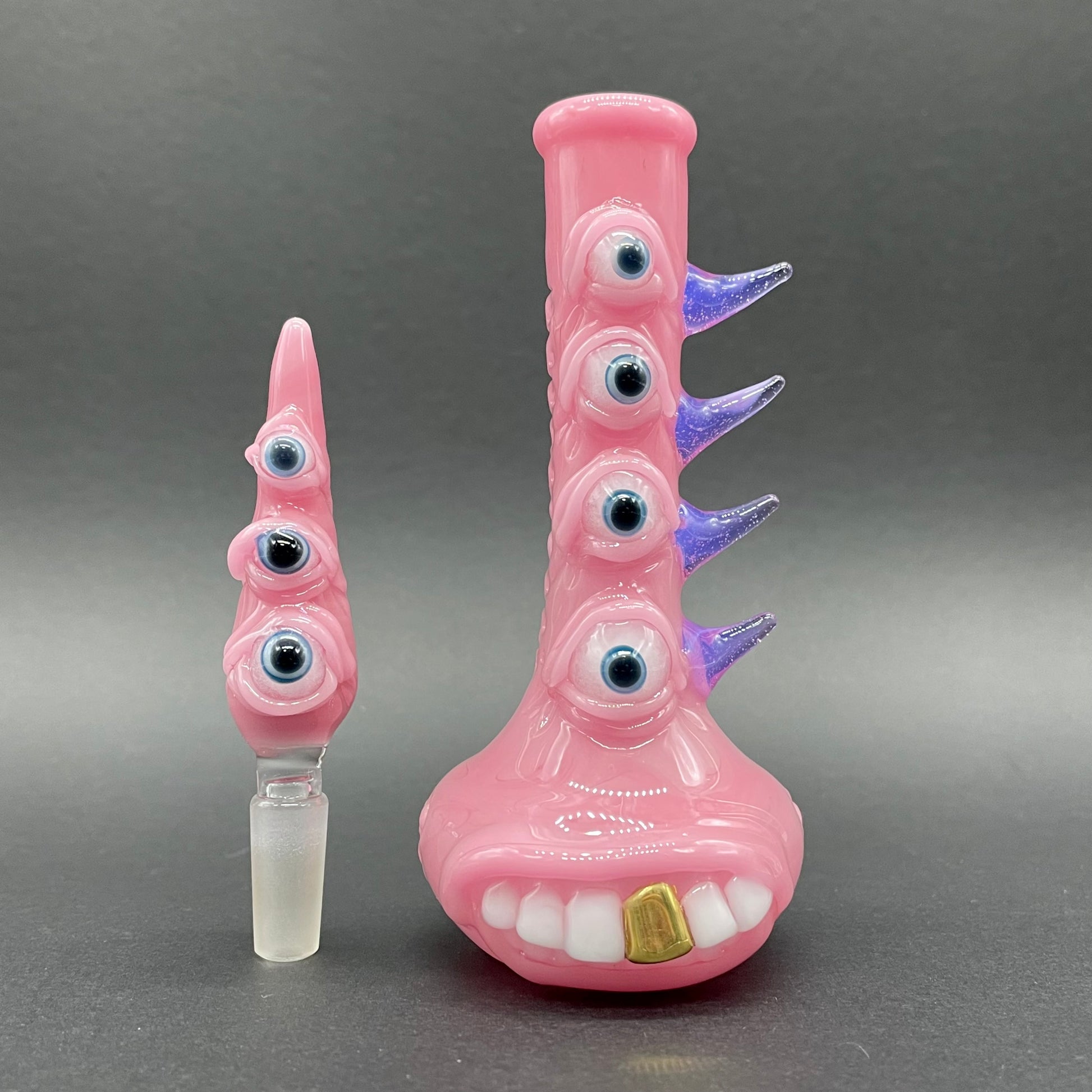 Leviathan Glass Pink tear Pensieve - hand-blown art