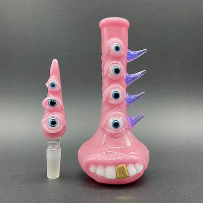 Leviathan Glass Pink tear Pensieve - hand-blown art