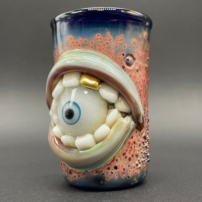 Lemmy kilmister shot glass detail view - premium glass art