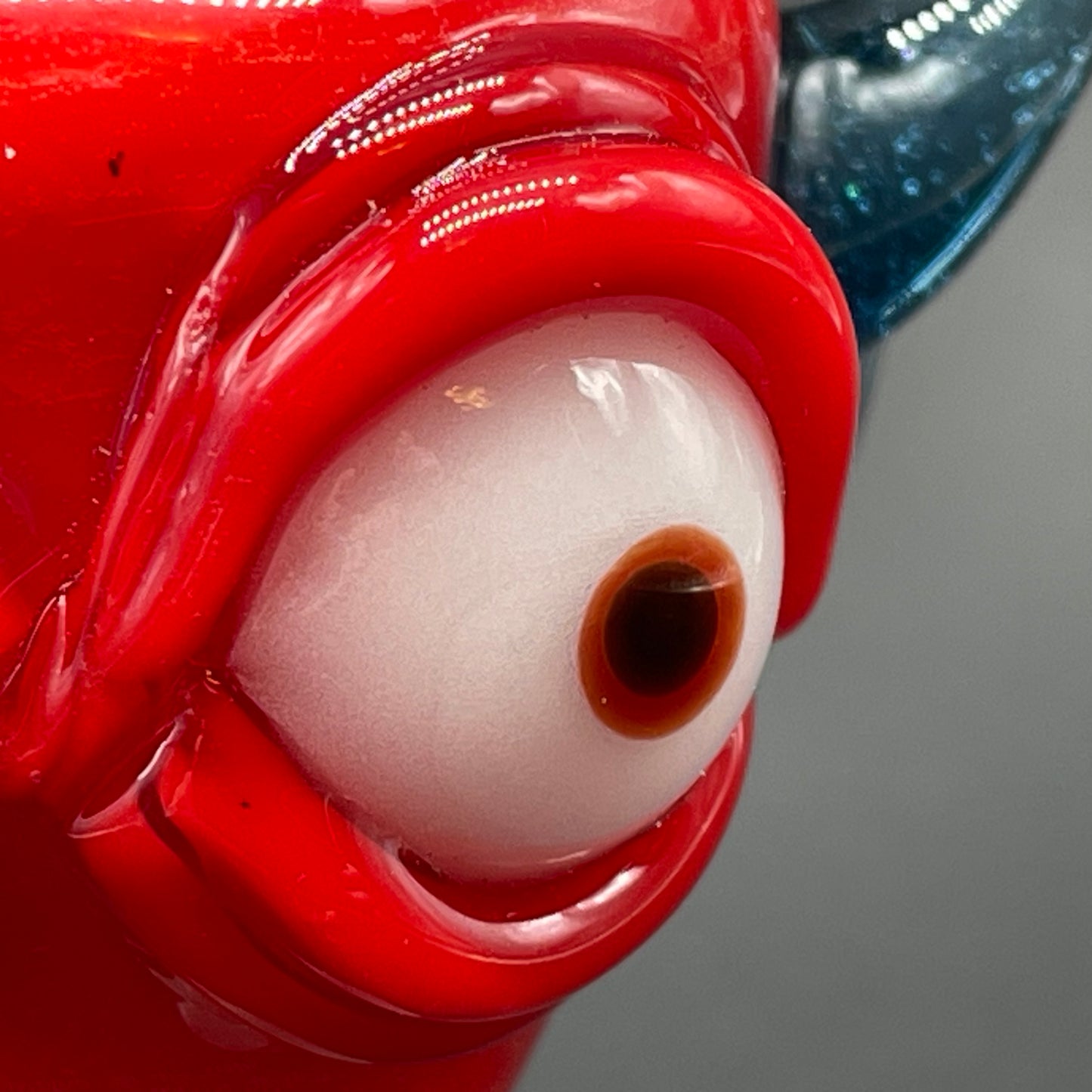 Leviathan Glass 14mm 4 hole UV reactive slide - hand-blown art