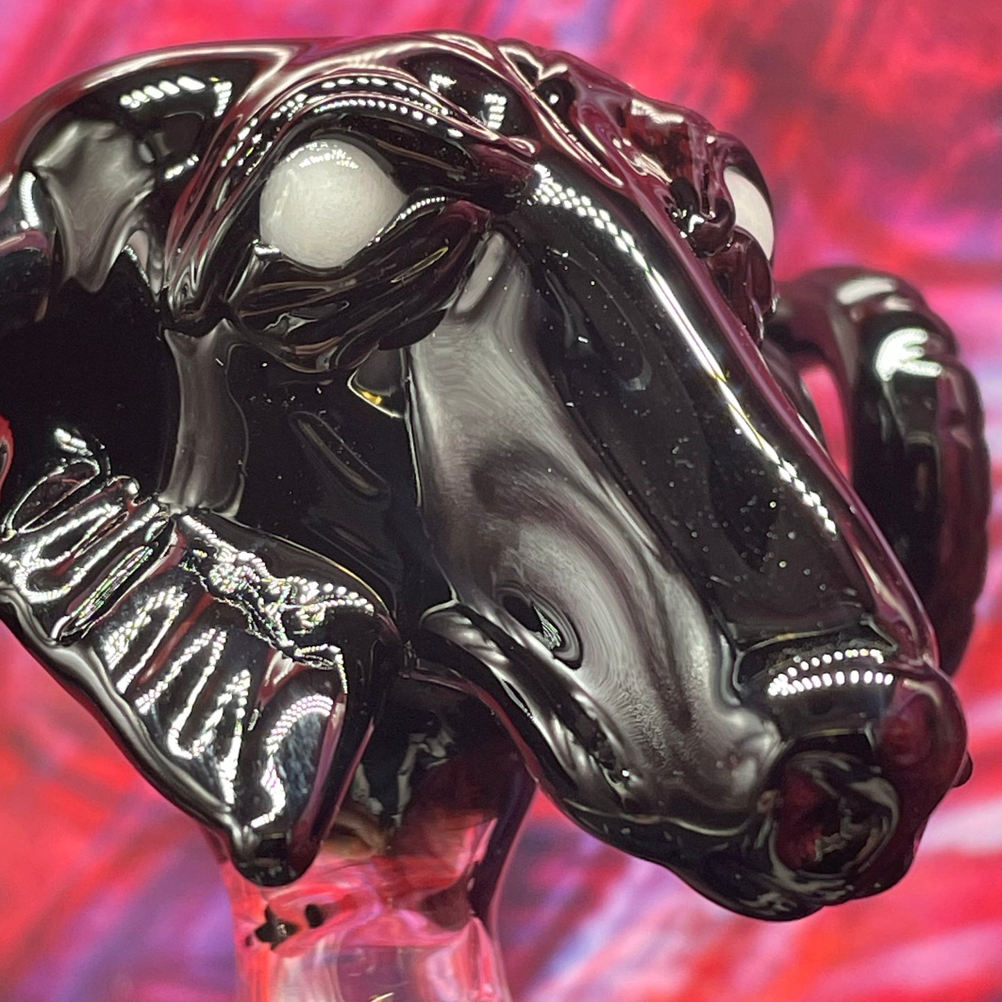 Leviathan Glass 14mm black Philip slide - hand-blown art