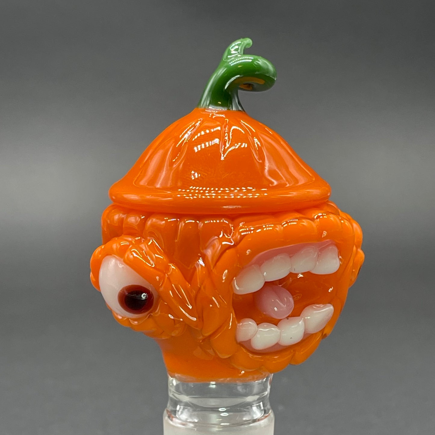 18mm screaming pumpkin slide craftsmanship - artisan glass work
