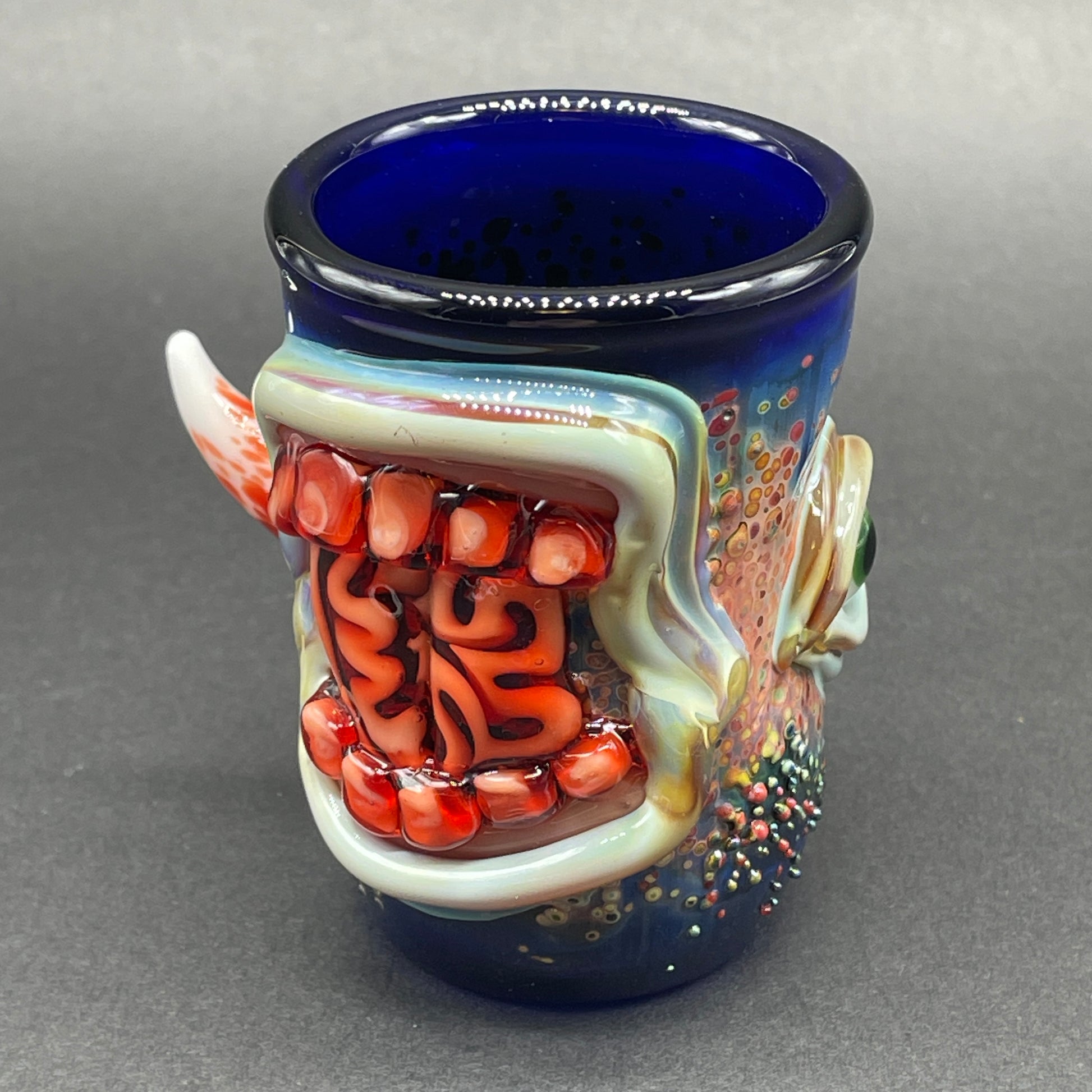 Brain eating zombie shot glass craftsmanship - artisan glass work