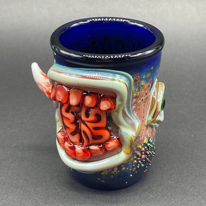 Brain eating zombie shot glass craftsmanship - artisan glass work