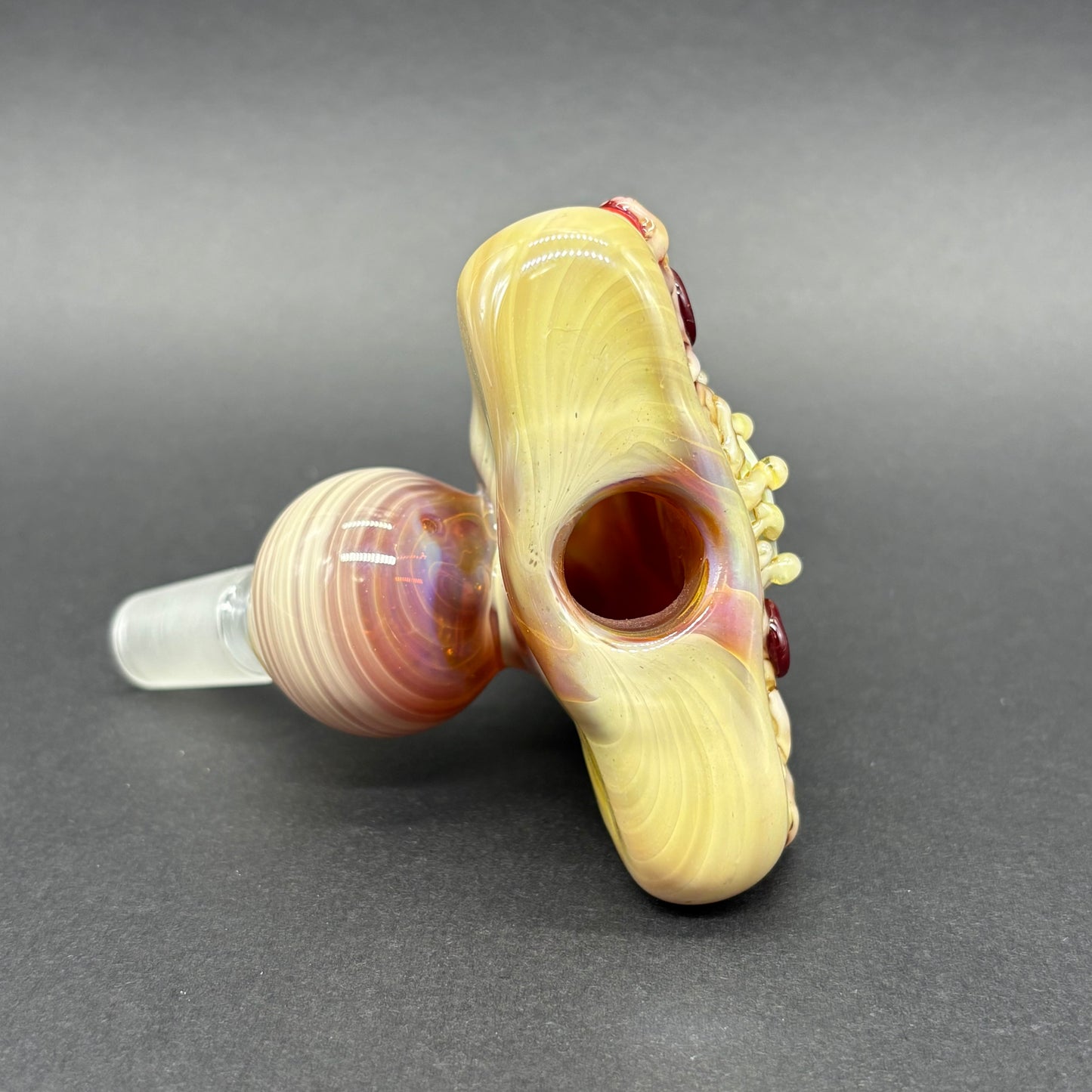 Pizza ash catcher 14mm 45° by Leviathan Glass - artisan detail