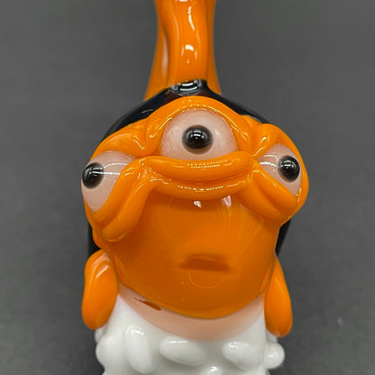 Mutant three eyed fish sushi glass pendant