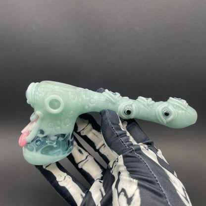Hand-blown Smiley face bubbler - Leviathan Glass original