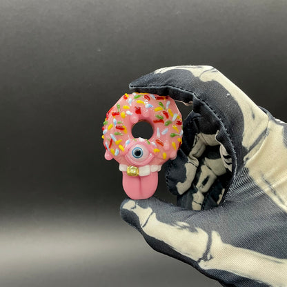 Hand-blown Mmmm doughnuts - Leviathan Glass original