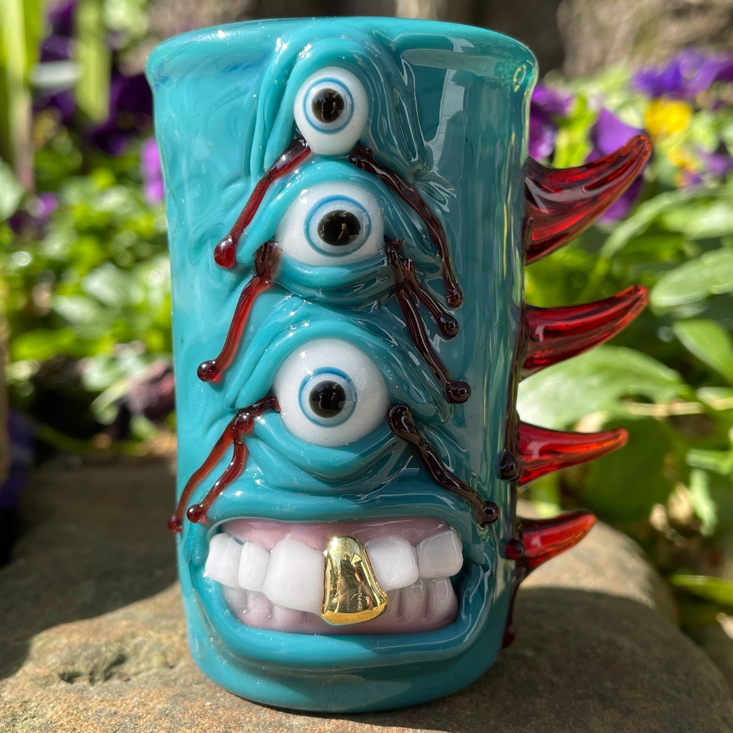 Close-up of I’m not crying! Are you crying?  Shot Glass - handcrafted glass