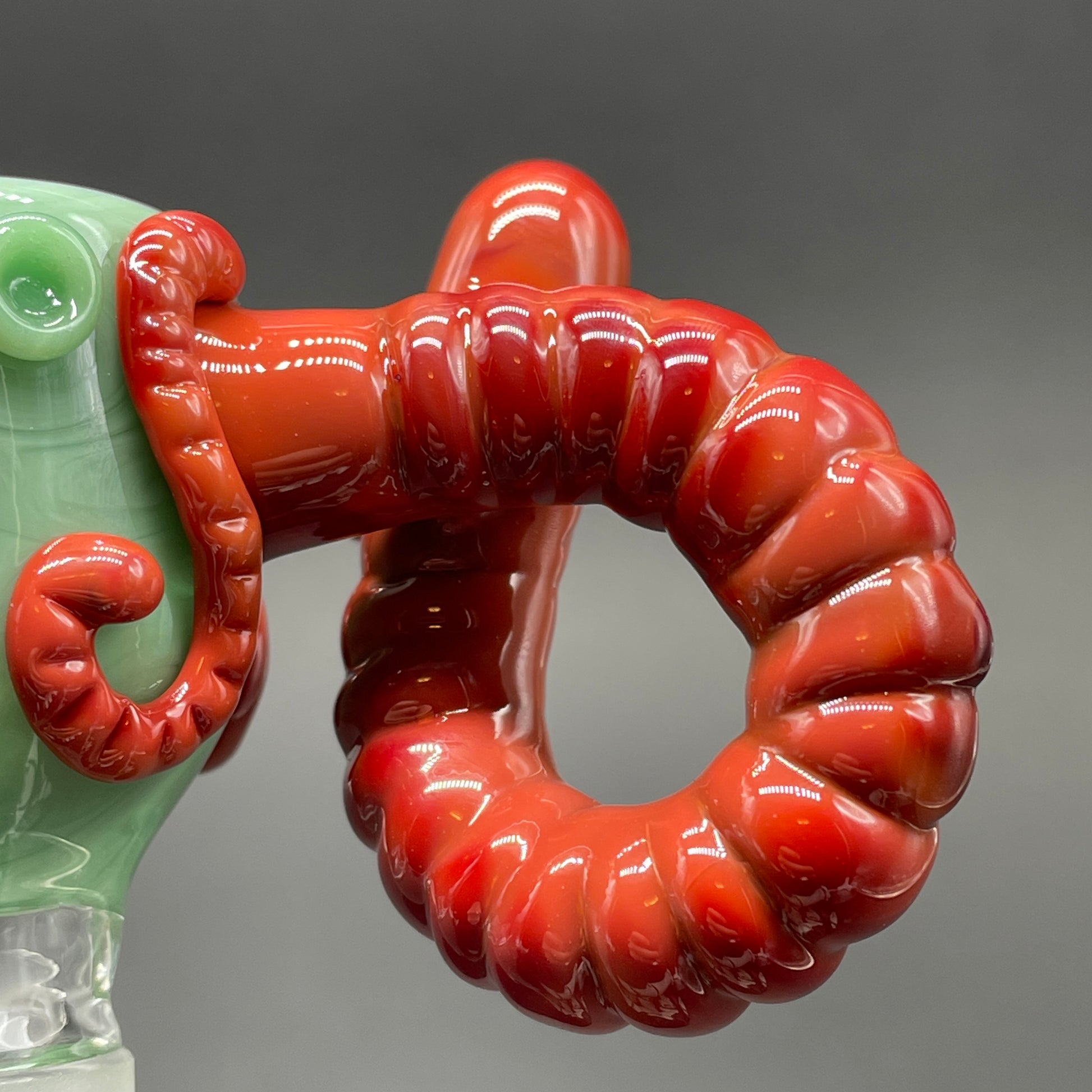 18mm worm food slide glass art - premium handcrafted piece