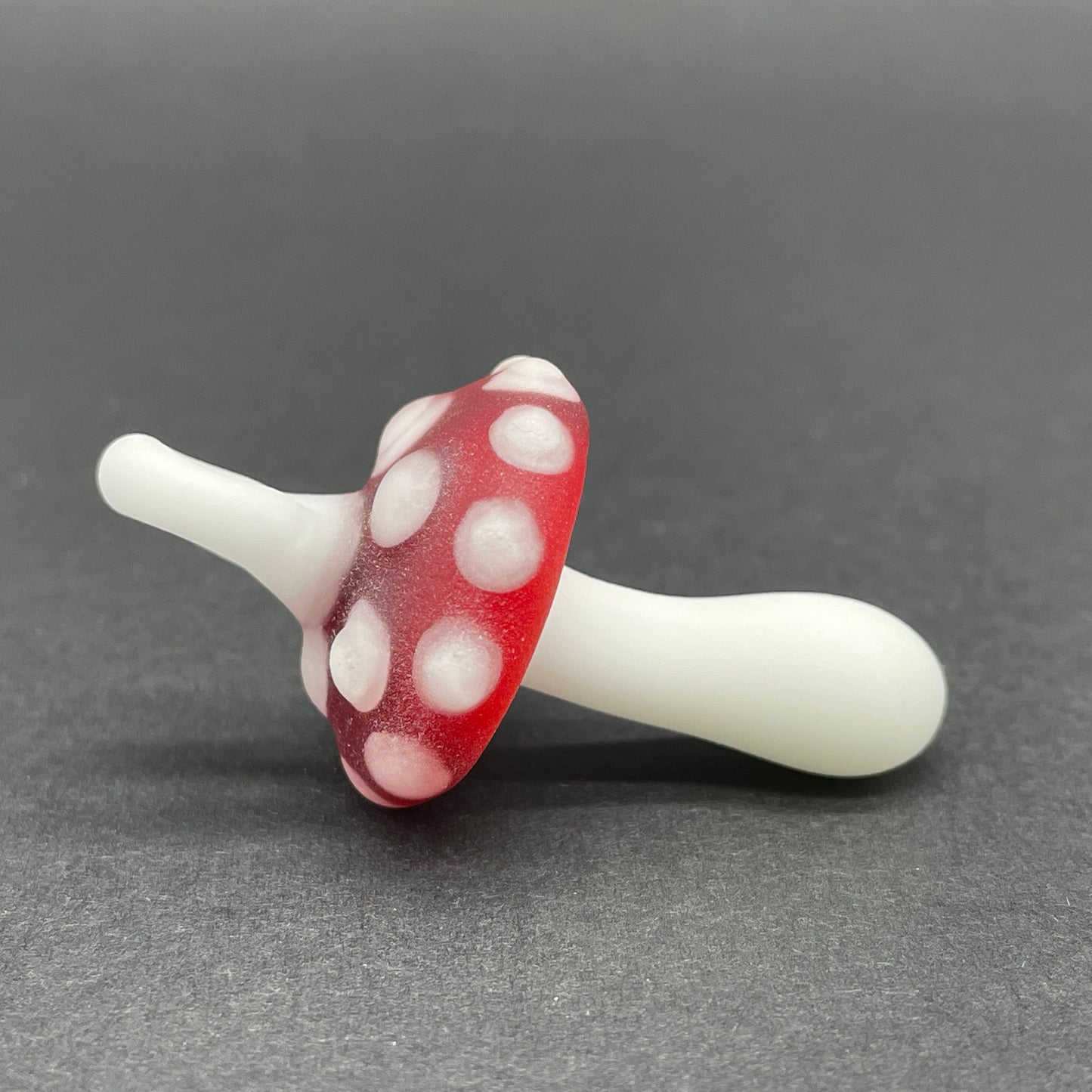 Hand-blown Red mushroom pendant - Leviathan Glass original