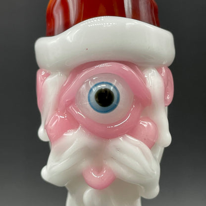 Hand-blown Cyclops Santa glass pendant - Leviathan Glass original