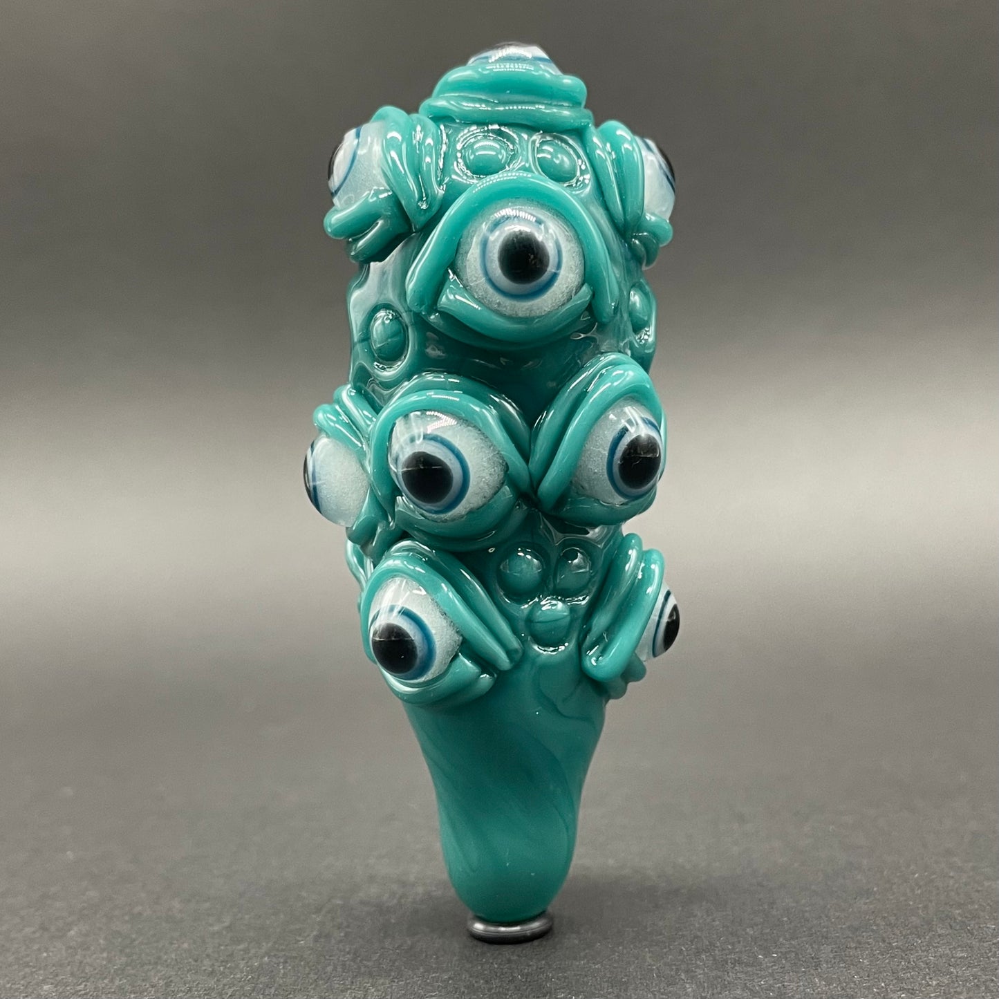 Hand-blown The Never-Blinking One glass effigy pendant - Leviathan Glass original