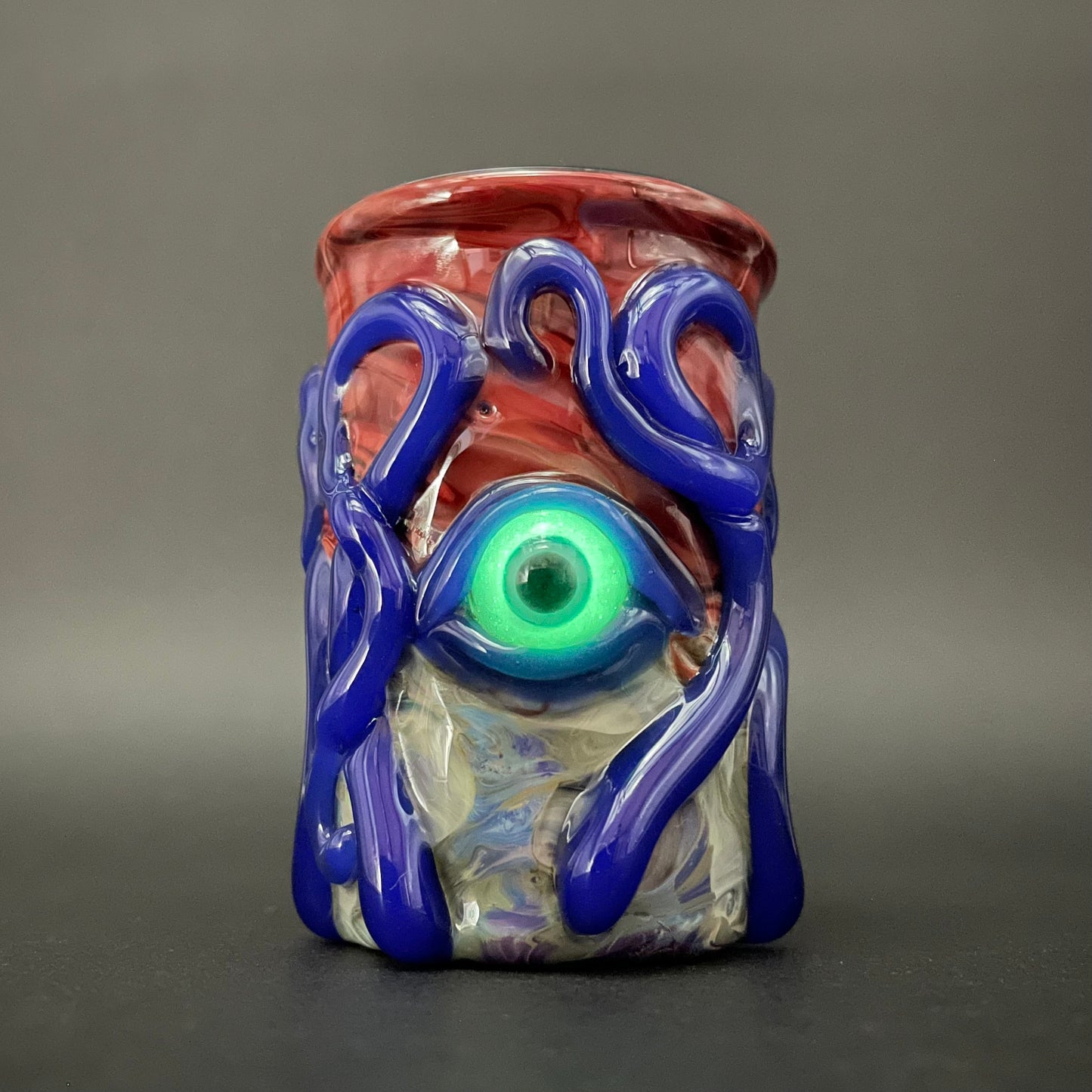 Artisan glass kraken glass cup - detailed craftsmanship