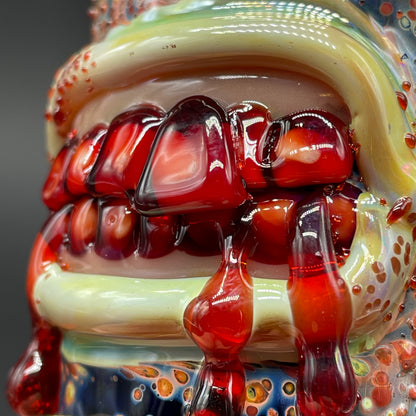 Bite your tongue shot glass by Leviathan Glass - artisan detail