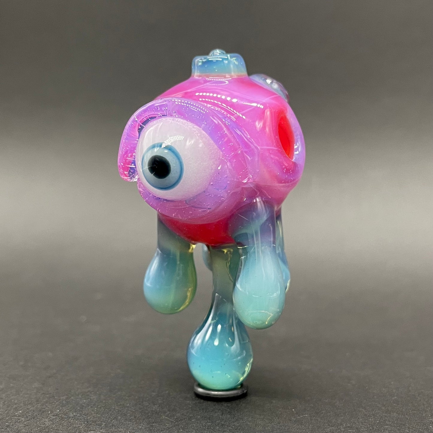Drippy cyclops glass pendant