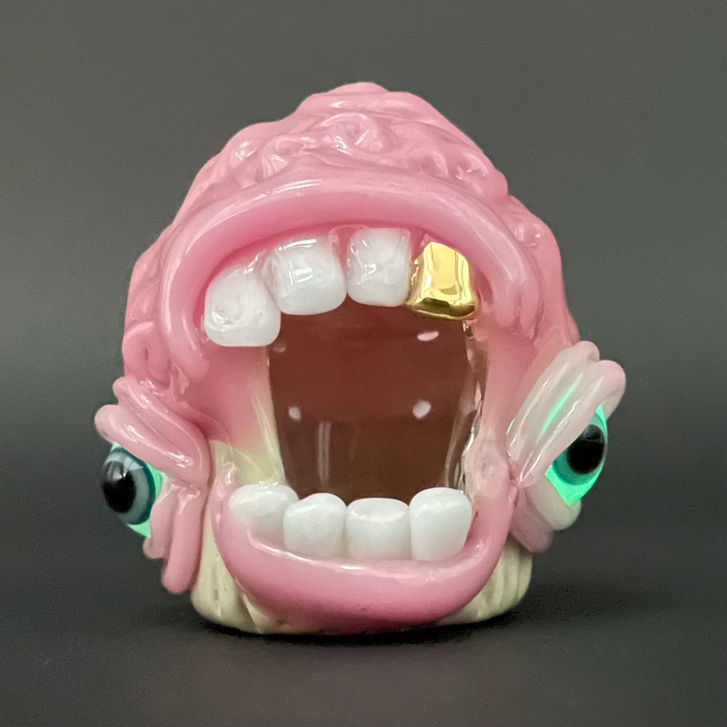 Hand-blown Cupcake pendant - Leviathan Glass original