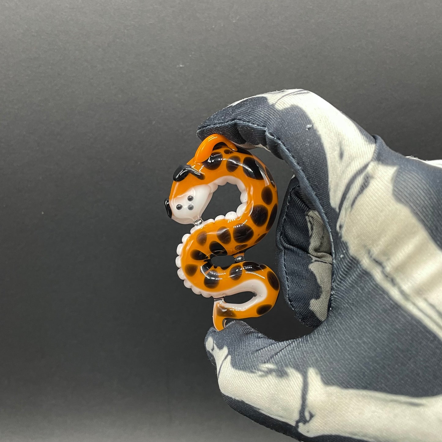 Slithering Chester Cheetah glass pendant