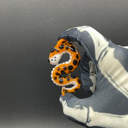 Slithering Chester Cheetah glass pendant
