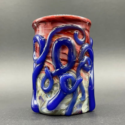 kraken glass cup glass art - premium handcrafted piece