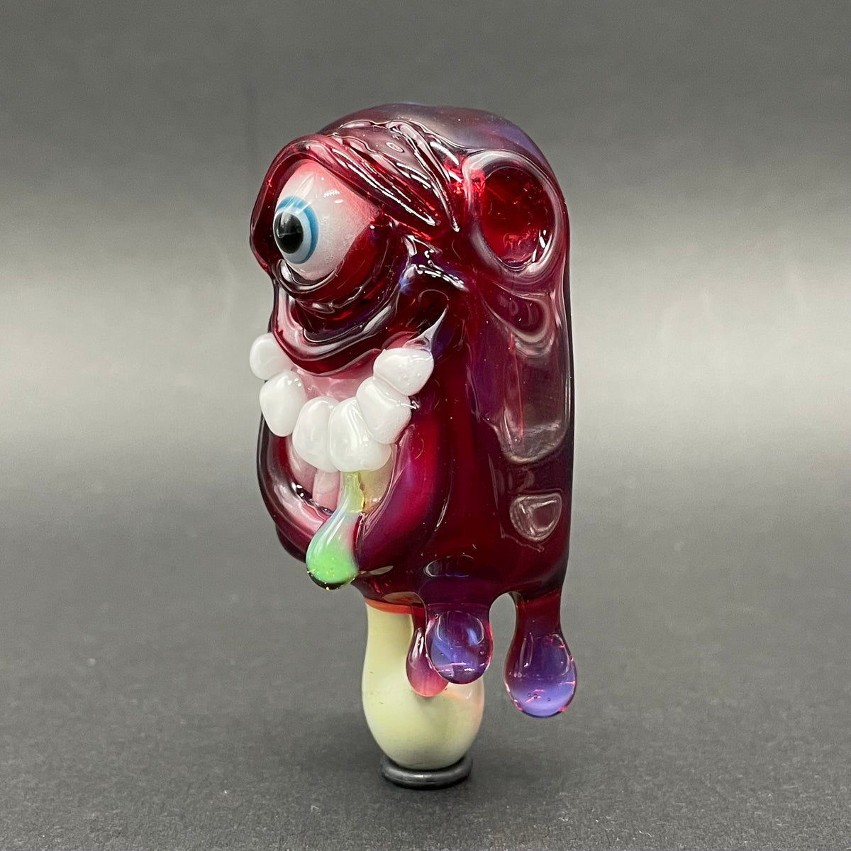 Drippy popsicle pendant glass art - premium handcrafted piece
