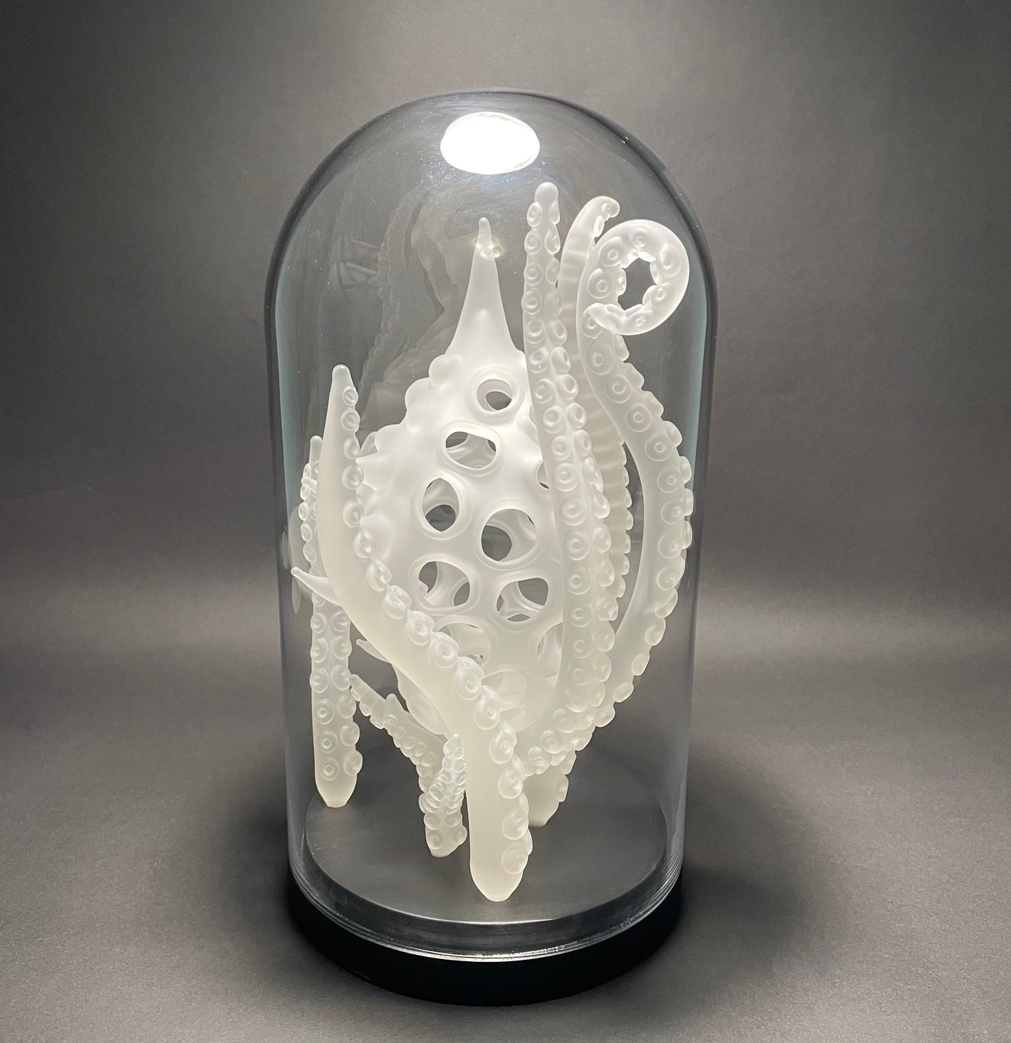 Close-up of Amoeba Bell Dome 1 - handcrafted glass
