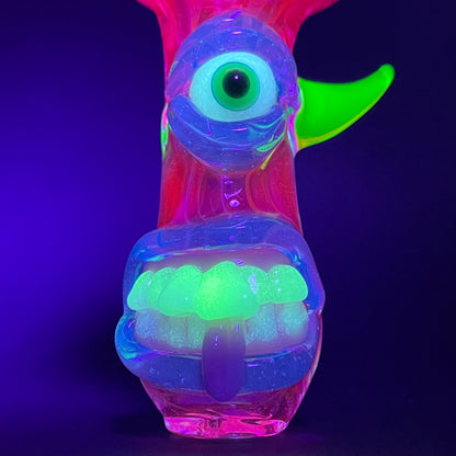 Artisan glass UV inside out spoon - detailed craftsmanship