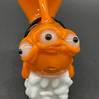 Mutant three eyed fish sushi glass pendant