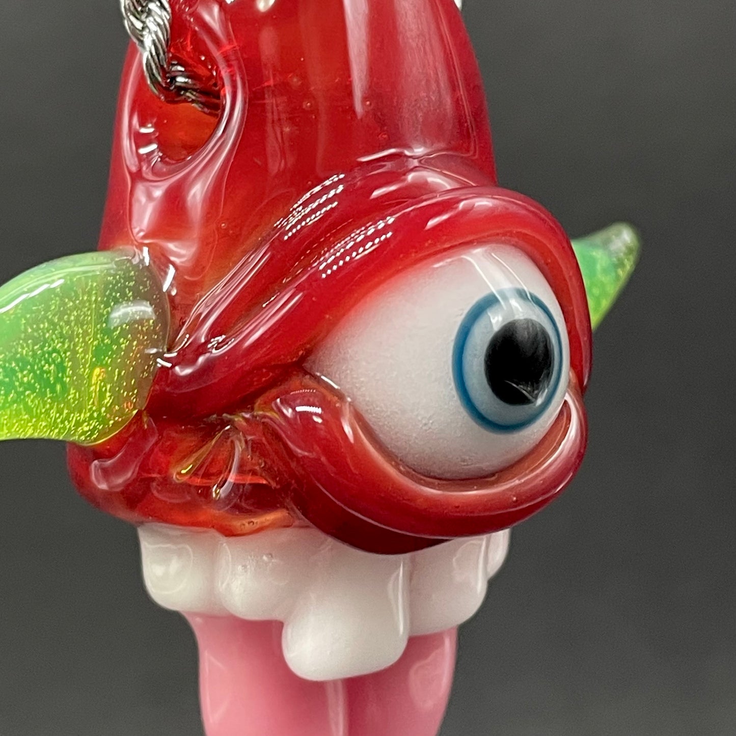 Hand-blown Licky McOneEye glass pendant - Leviathan Glass original