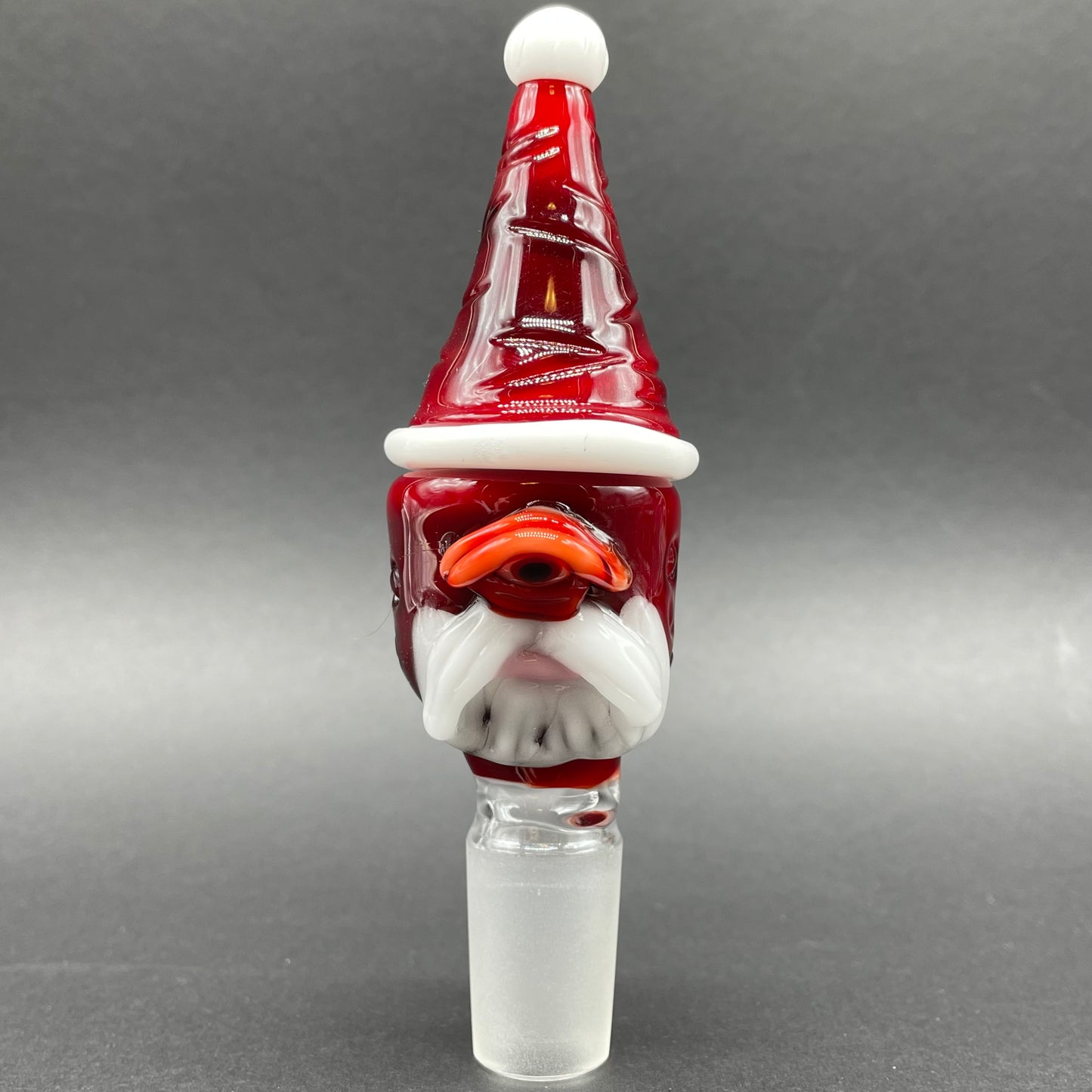 Leviathan Glass 18mm Cyclopean Santa slide - hand-blown art