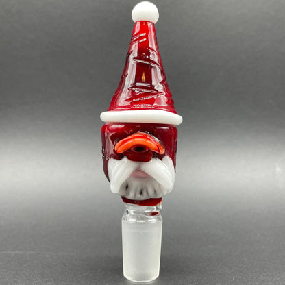 Leviathan Glass 18mm Cyclopean Santa slide - hand-blown art