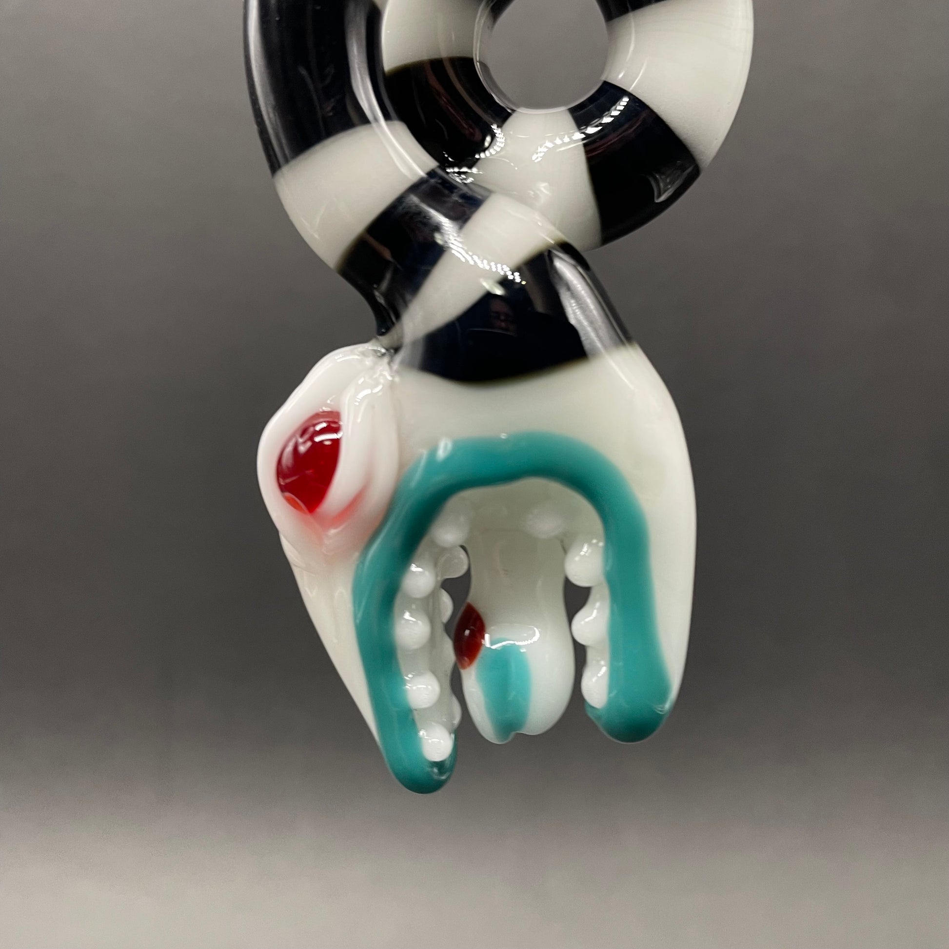 Hand-blown Beetlejuice Inspired solid glass Sandworm  Sculpture - Leviathan Glass original