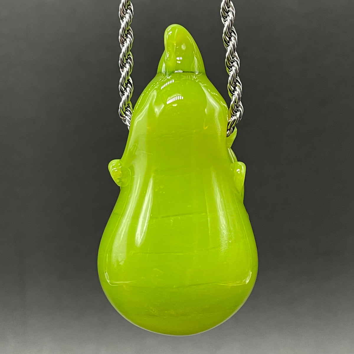 The grinch glass pendant